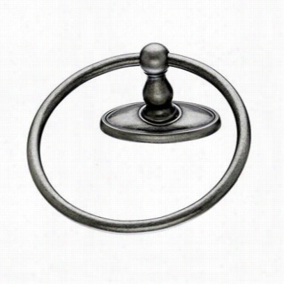 Top Knobs Ed5apc Edwardian Bath Ring With Oval Backplate In Antique Pewter