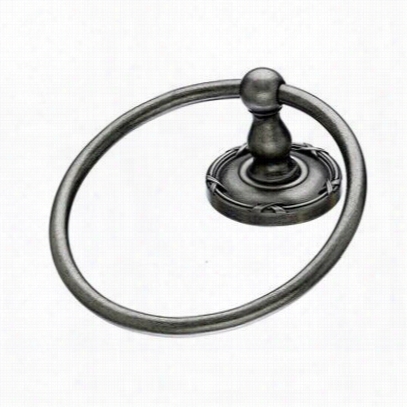 Top Knsb Ed5ape Dwardian Bath Ring With Rbibon Backplaate In Anttique Pewter