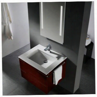 Vigo Vg09003106k 31"" Single Bathroom Vanity In Afircan Walnut With Mirror And Lighting  Order - Vanity Top Included