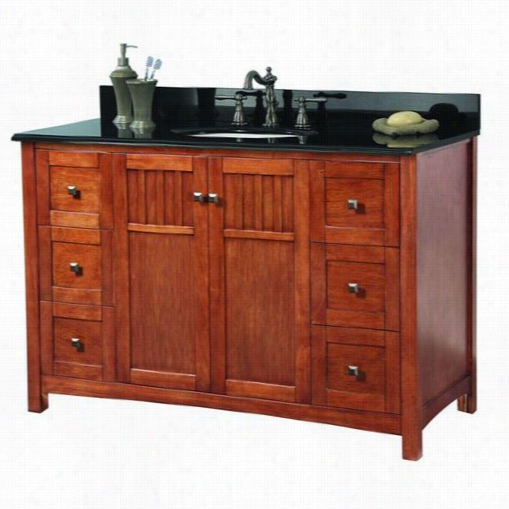 Foremost Kncakb9422d Knoxville 49"" Vvainty In Nutmeg With Black Ggranite Top - Vanity Top Included