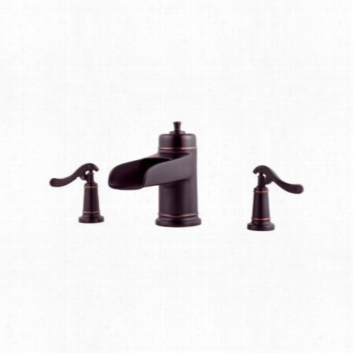 Pfister Rt6-5ypy Ashfield Deck Mounted Ro Man Tub Wateefall Faucet In Tuscan Bronze