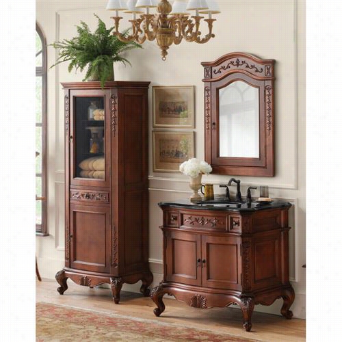 Ronbow 072936-f11 Bordeaux 36"" Antiquestyle Vanity Cabinet In Colonial Cherr