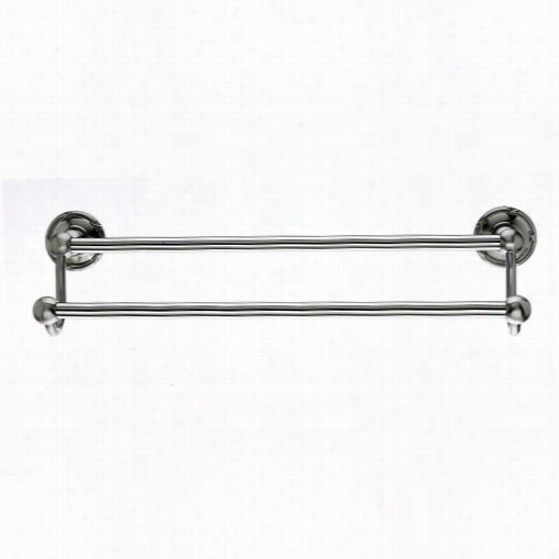 Top Knobs Ed7bsne Edwardian Abth 18"" Double To Wel Rod With Ribbon Backplate In Brushed Satin Nickel