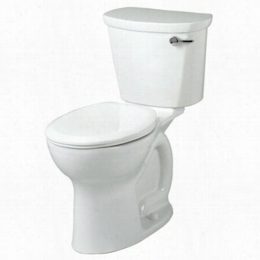 American Standard 215ba005.020 Cadet Po Rright Height Round Front 1.6 Gpf Toilet In White With Righht Trip Lever Placement