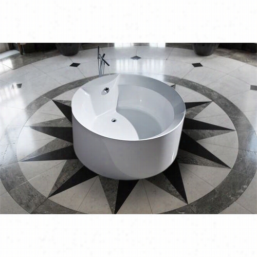 Aquatica Purescape 141 Purescape 53"" Circular Freestanding Acrylic Bathtub