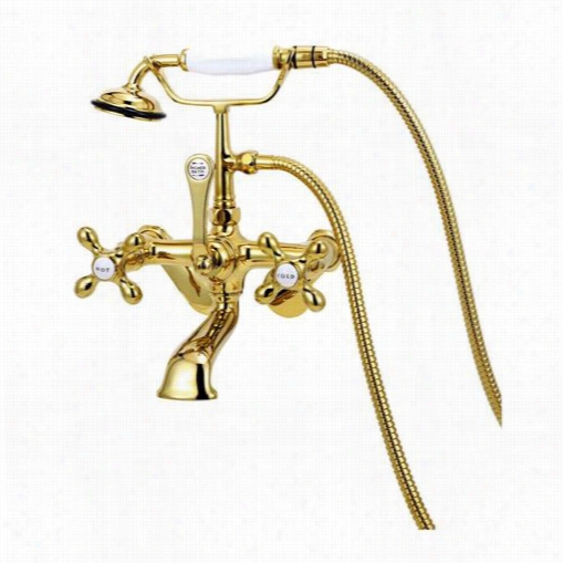 Elizabethan Clas Sic Ect W34 Three Handle Cla Wfoot Tub Faucet Attending Hand Shower