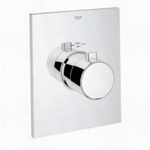 Grohe 27620000 Grohtherm Thermostatic Showert Rim With Tempeerature Control Module In Starl1ght Chrome