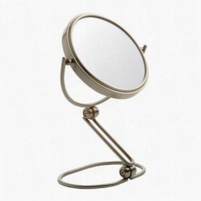 Jerdon Mc449n 10x-1x Tri-olding Travel Mirror In Nickel