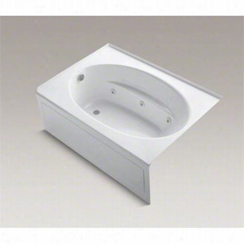 Kohler K-1112-la Windward 60"" X 42"" Alcove Whirlpool Bath With Inttegral Apron And Left Hand Drain