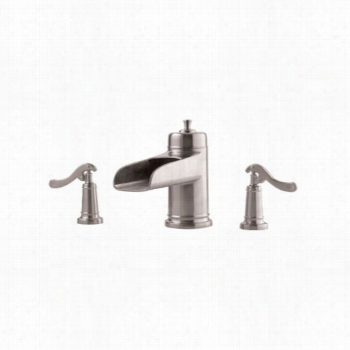 Pfister Rt6-5ypk Ashfield Deck Mounted Riman Tub Waterrfall Faucet In Brushed Nickel