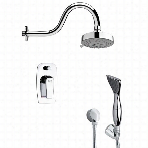 Remer Near To Nameek's Sfh6108 Orsino 3"" Moddern Sleek Shower Fauce Set In Chome With Handheld Shower Ad  5-1/3&uqot;&quuot;h Diverter