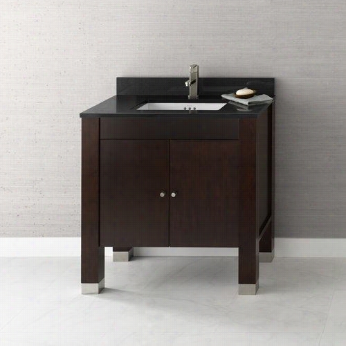 Ronbow 032531-3 Dev On 31"&qyot; Wood Vanity Cabinet  With Double Wood Door And Adjustable Shelf