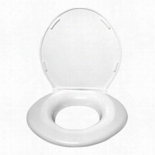 Comfort Seats 2445646-1w Big John Toilet Seat In White With Closed Front And Cover