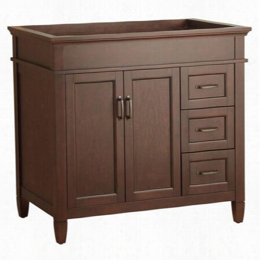 Foremost Asga3621dr Asshburn 36""w Righ Drawer Emptiness Cabinet Only In Mahogany