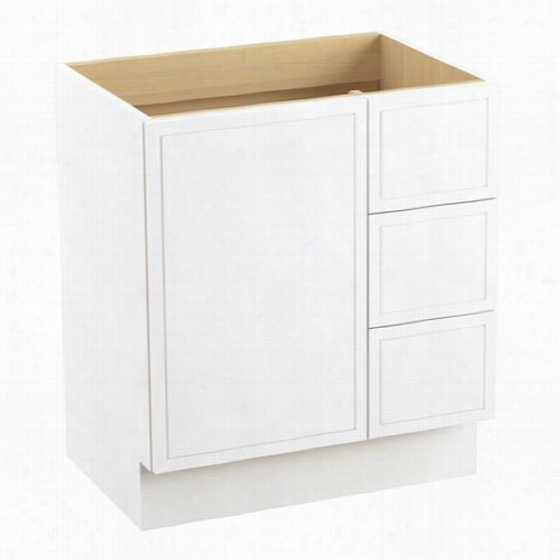 Kohler 99504-tkrj Acquard 30"" Toe Kick Vanty Cabinett Only With 1 Doors And 3 Drawers