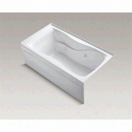 Kohler K-1209-hr Hourglass 60"" X 32"" Alcove Whirlpool Bath With Integral Apron Right Hand Dain And Heater