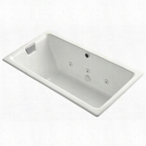 Kohler K-85 6-he Tea-for-two 66"" X 36"" Drop-in Vortex Bath With Reversible Drain, Custom Upmp Location And Heater Without Trim