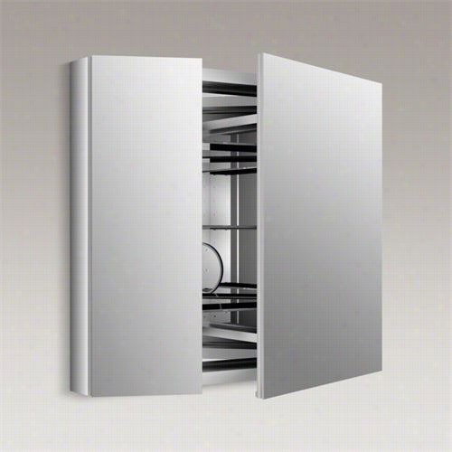 Kohler K-99009-na Verdera 34"" Aluminum Medicune Cabinet Upon Magnifying Mirror And Slow-close Door