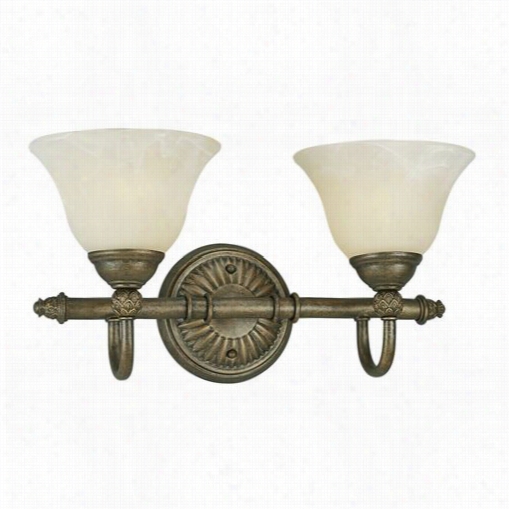 Progress Lighting P3205-86 Savannah 2 Light Bath Fixture In Burnished Hestnut