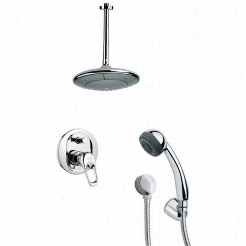 Remer  By Nameek's Sfh6004 Orsino 161-/2"" Ceiling Mounted Shower Faucet Inchrome With Hand  Shower And 4-2/7""w Diverter