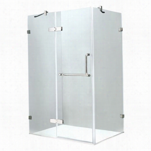 Vigo Vg6011chc4l0 32&qyot;" X 40"" Frameless 3/8quo;t" Shower Enclosure In Clear/chrome