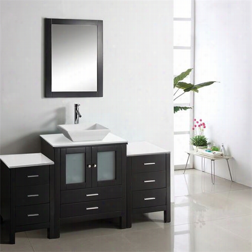 Virtu Usa Ms-4463-se-s Bentfo Rd 63"" Choose Sink Bathfoom Vanity In Espresso - V Anity Top Included