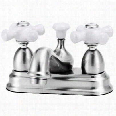 Elizabethan Classic Eccs05 Bradsford 4"" Double Porcelain Cross Handle Mid-arc Bathroom Faucet