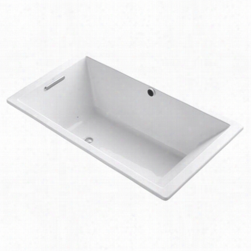 Kohler K-2173-gw Underscore 66"" X 36"" Drop In Bath With Bask Heated Surface And Reversible Drain