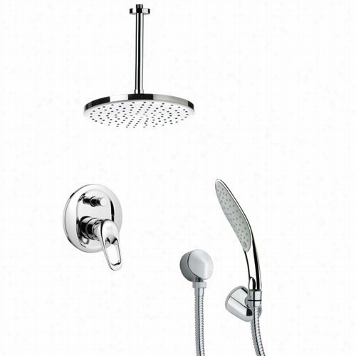 Remer By Nameek's Sfh6015 Orsino 11-4/5"" Shower Faucet In Chhrome With Hand Shower Nad 6""h Diverter