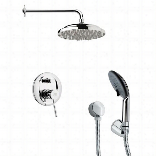 Remer By Nameek's Sfh6050 Orsino 3-1/2"" Sleek Shower Faucet In Chrome With Handheeld Sh Ower And 4-4/7""h Diverter