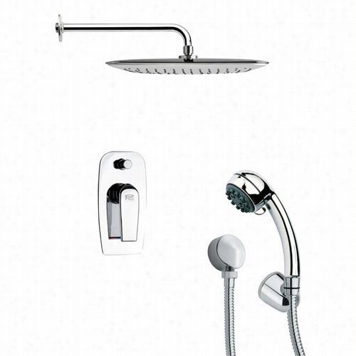 Remer By Nameek''s Sfh6054 Orsinoo 13-7/9&"" Shower Faucet Set In Chrome With Handheld Shower And 4-4/7""h Diverter