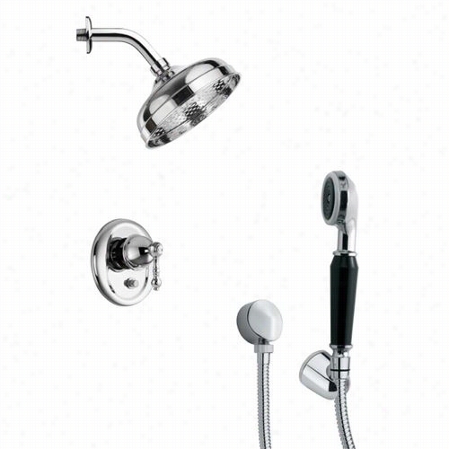 Remer By Nameek's Sfh6187 Orsino 4-5/7"" Contemporary  Shower Faucet St In Crome With Handheld Sshower And 6-1/9"&qquot;h Diverter