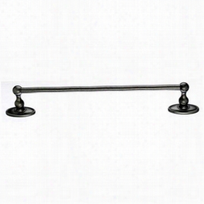 Top Knobs Ed10apc Edwardian Bath 30&qiot;" Single Towel Rod With Oval Backplate In Antique Pewter