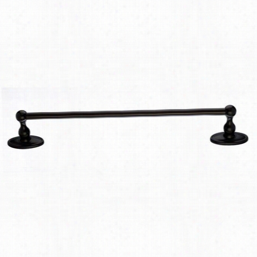 Top Knobs Ed10orbc Edwardian Bath 30"&qult; Single Towel Rod With Oval Backp Ate In Oil Rubbe Dronze