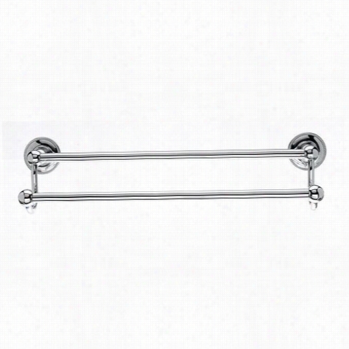 Top Knobs Ed7pca Edwardian Abth 81q&uot;" Double Towel Rod With Beaded Backplate In Polished Chrome