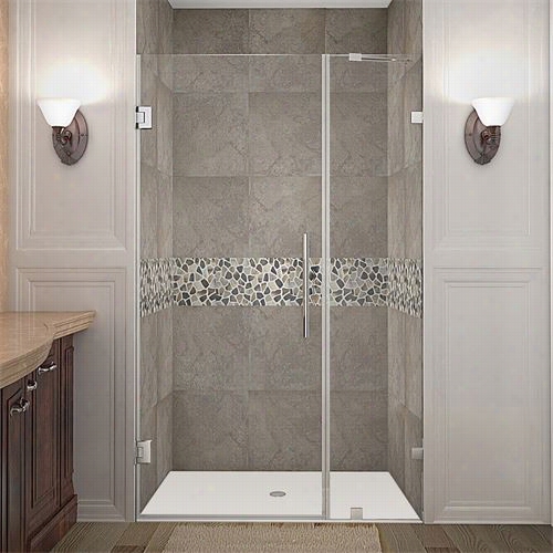 Aston Sdr9855 Nautis 42"" X 72"" Completely Frameless Hinged Shower  Door