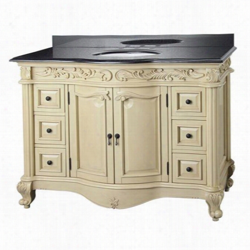 Belle Foret Etav T4922d Estates 49"" Vanity With Black Granite Vanity Top - Vanity Top Included