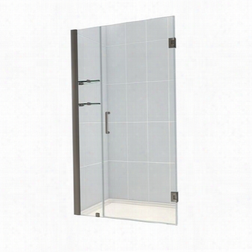 Dreamline Shdr-24027210s Unidoor Frameless 42&quto;" - 43"" Adjustable Shower Door Withg Lass Shelves