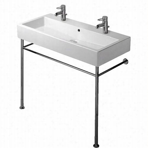 Duravit D17510 Vero 39 3/8&qyot;"  Single Hole Washbasin With Chrome Metal Solace