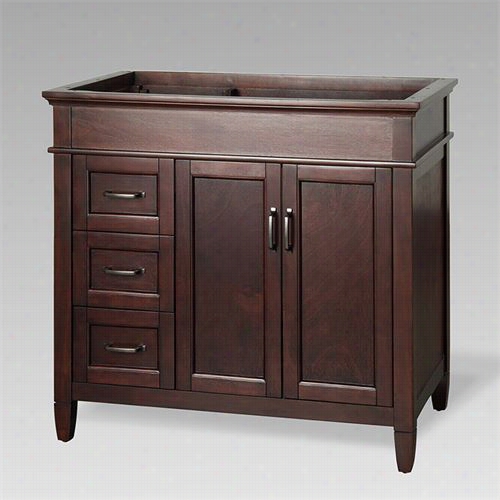 Foremost Asga3621d Ashburn 36""w Left Drawer Vanity Cabinet Only In Mahogany