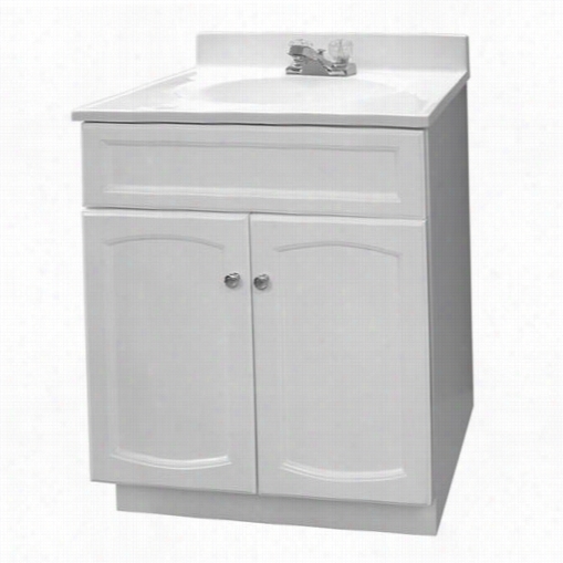 Foremost He Heartland 25"" Pro P Ack Vanity Through  Cultured Marble Top And Chrome Faucet - Idle Show Top Included