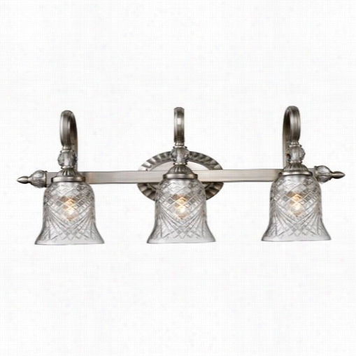 Golden Lighting 8118-ba3-ppw Alston Place 3 Lgiht Bathroom Lighting In Pewter