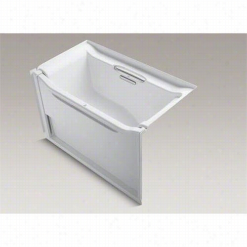 Kohler K-1913-rbw-0 Elevance 61"" X 34"" Three Walk Alcove Bath With Right Hand Drrain, Grab Bars And Bask Heated Surface