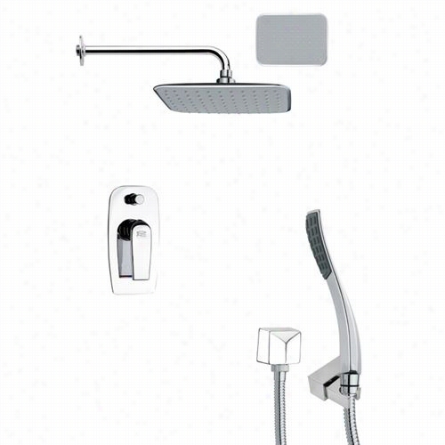 Remerr By Nameek's Sfh6136 Orsino 15-5/9"" Modsrn Shower System In Chrome With 6-1/9"&uot;h Diverter
