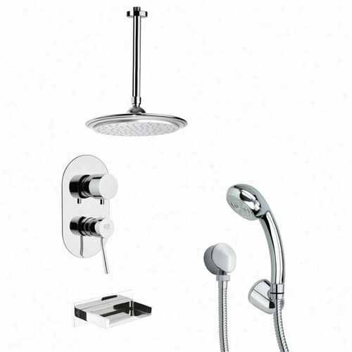 Remer By Nameek's Tsh4011 Tyga Round S Hower Sys Tem In Chrome W1th 2-5/9""w Tub Spout