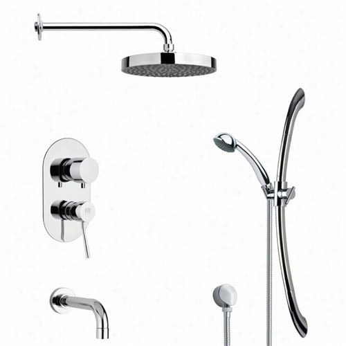 Remer In The Name Of Nameek's Tsr9146 Galiano Round Rainn Shower Ssytem In Chrome With 2""w Hndheld Shower