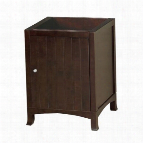 Ronbow 050524-4-f07 Hampton 24"" Wood Vanity Cabinet With Single Wood Door And Adjustabble Shelf In Vintage Walnut
