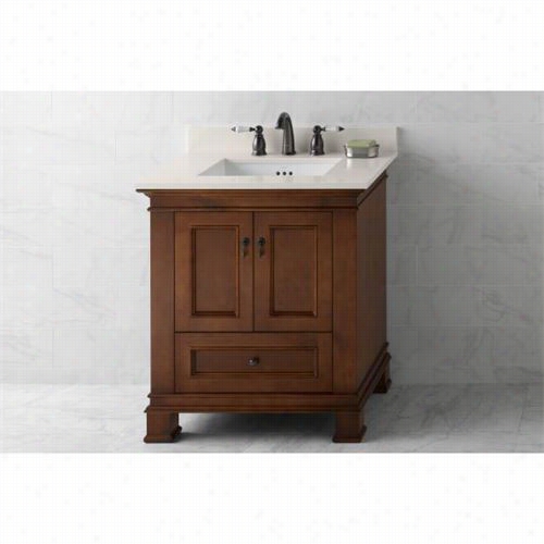 Ronblw 067330-f11 Venice 30"" Vanity Cabinet With Dou Ble Ood Doors And Ne Bottom Drawer In Colonial Chrery