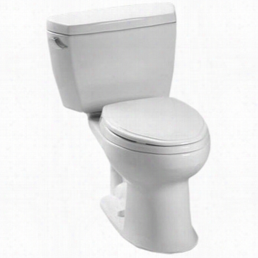 Toto Cst744sg-01 Drake 1.6 Gpf Two Piece Elongated Toilet In Cotton White With Sanagloss