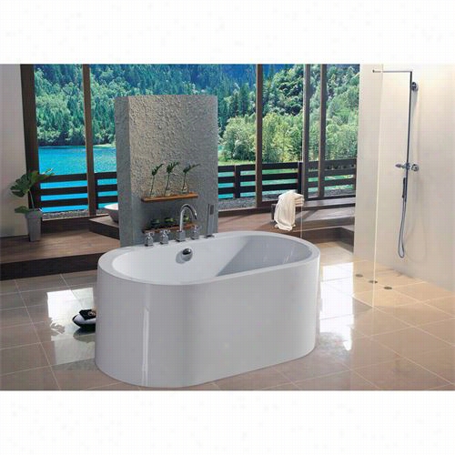 Aquatica Purescape169 Purescape 54-3/4"" Oval Semi-freesttanding Acrylic Bathtub